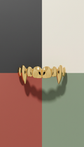 Polished Gold Fang Grillz Pair